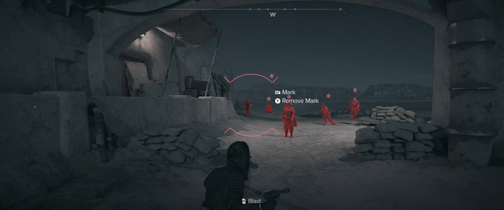 Kay as a gunslinger shooting imperial troopers