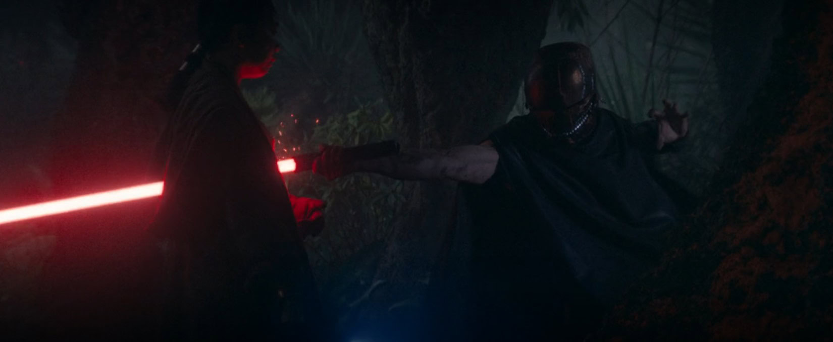 The masked figure fighting and taking down Jedi in The Acolyte episode 5