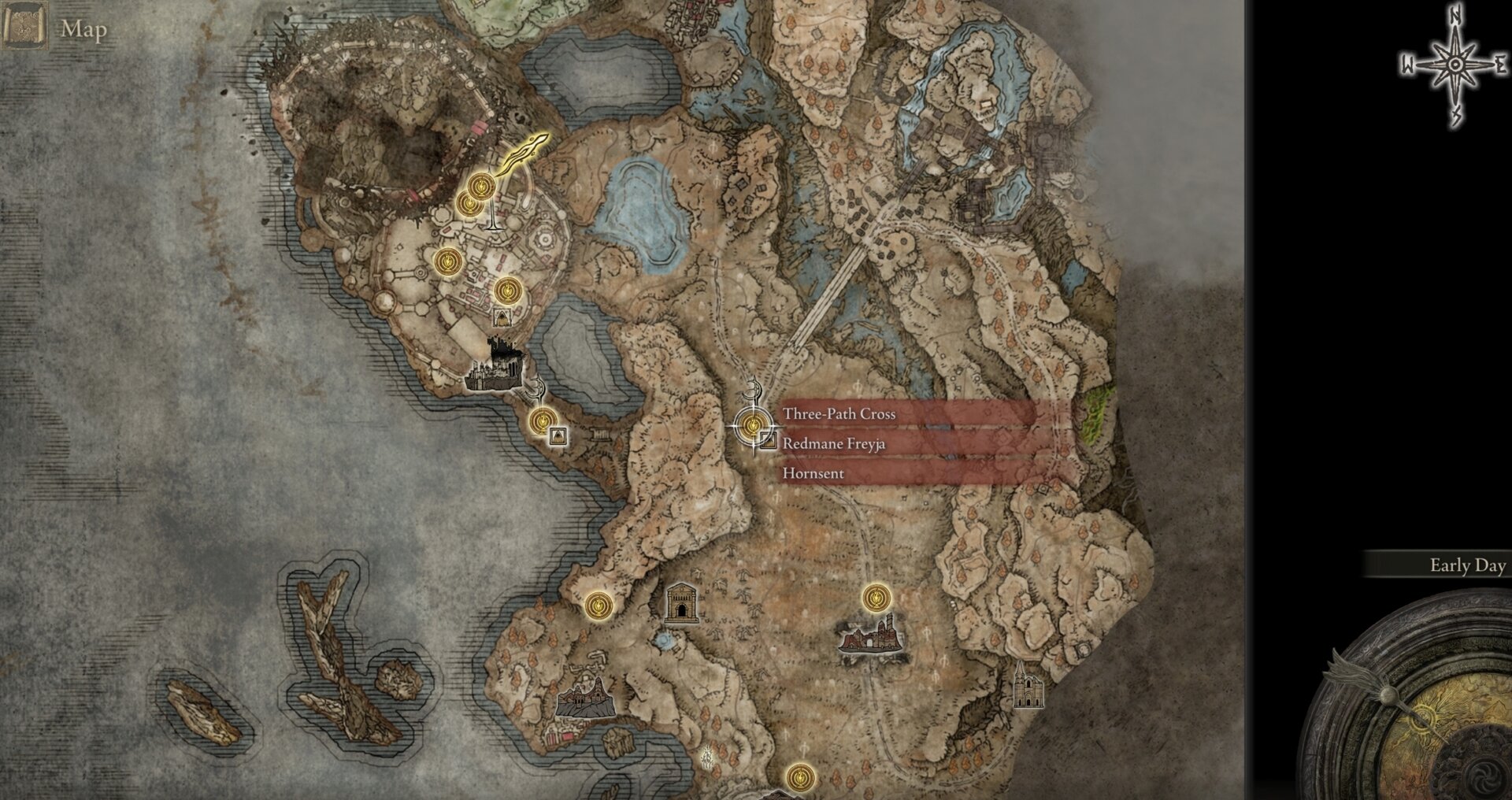 Scadutree Fragment Locations at Gravesite Plains - Three-Path Cross