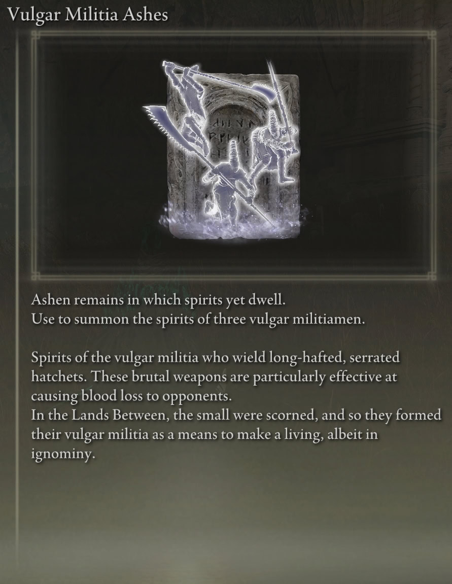 Vulgar Militia Ashes