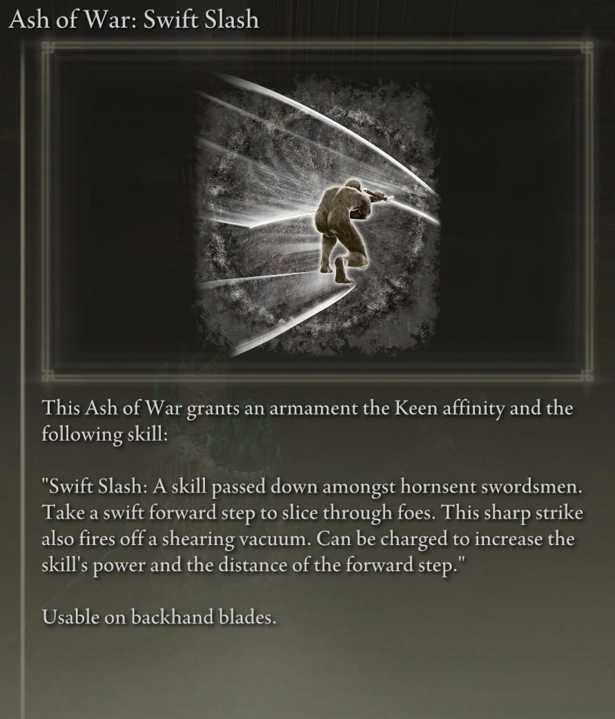 Ash of War: Swift Slash