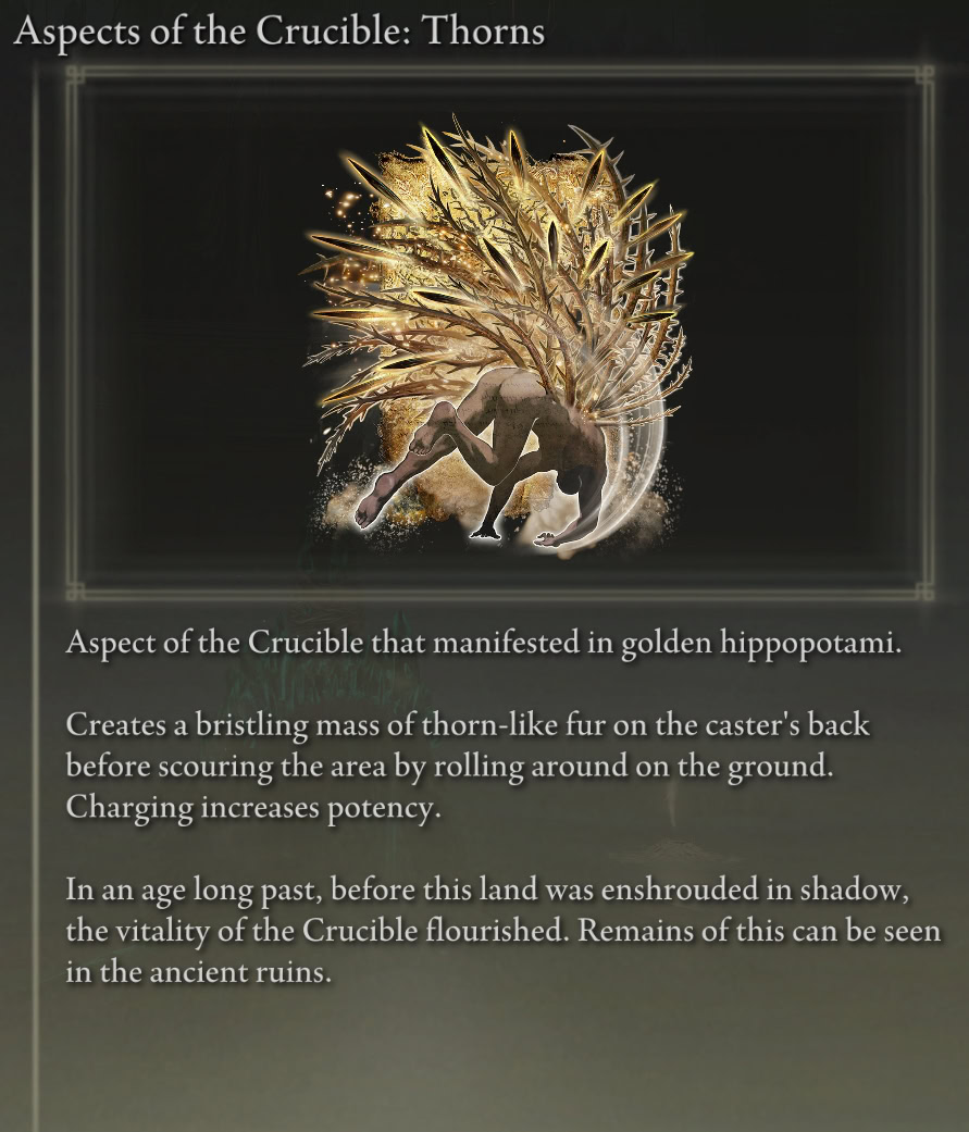 Aspects of the Crucible: Thorns