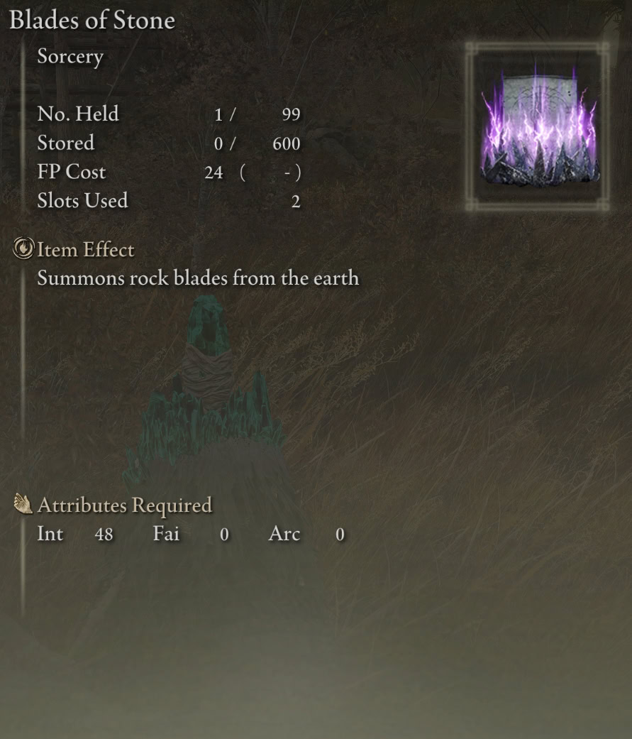 Elden Ring Gaius's  blades of stone stats