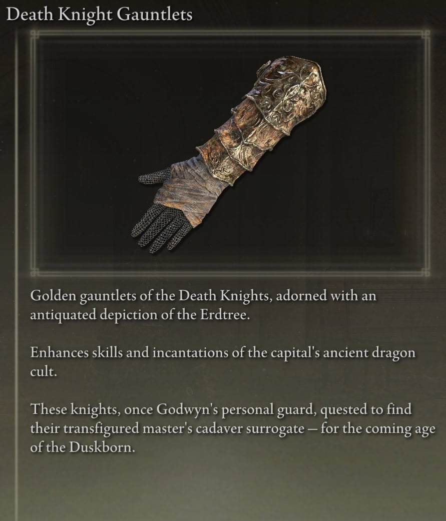 Death Knight Gauntlets Lore