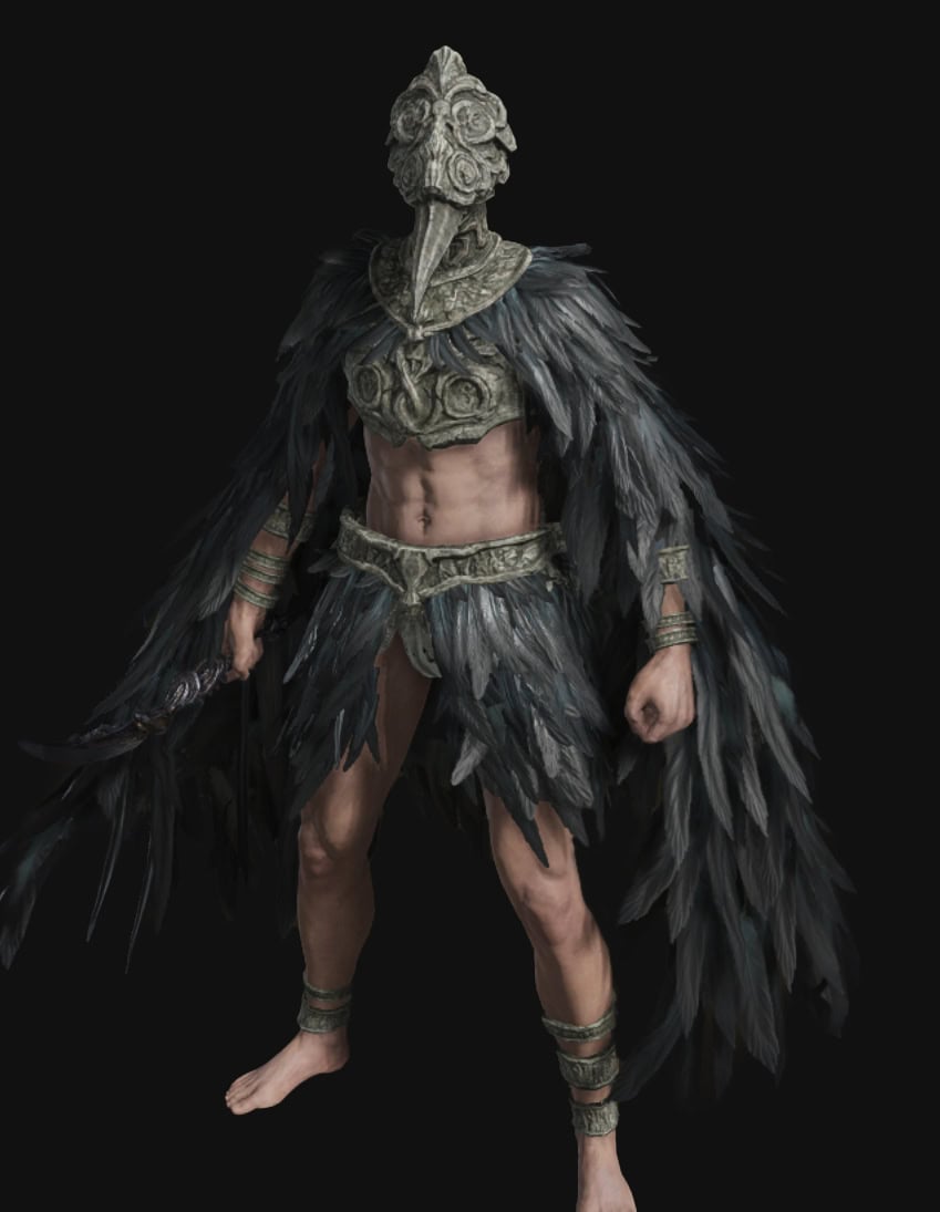 Elden Ring Shadow of the Erdtree Gravebird Gear Set Preview - Front