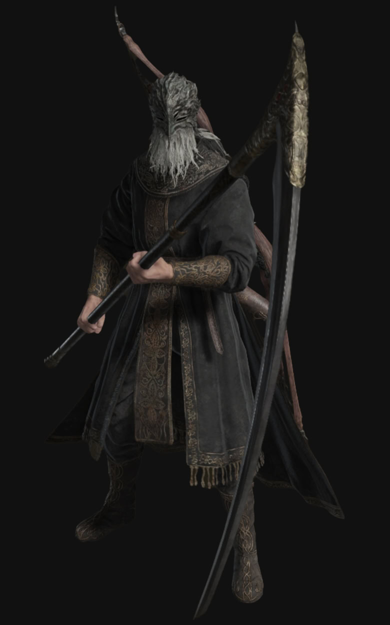 Elden Ring Shadow of the Erdtree Quest Reward - Sir Ansbach Armor Altered and Equipment - Front