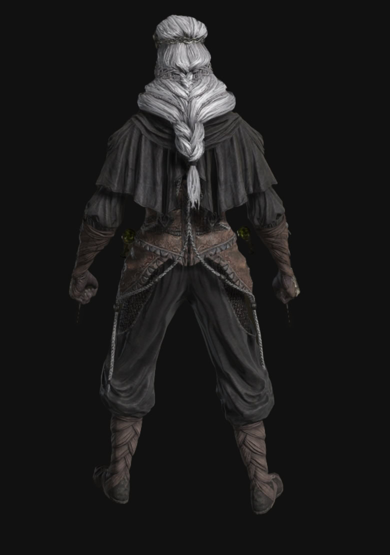 Elden Ring Shadow of the Erdtree Quest Reward -Thiollier's Armor Set Altered and Weapons - Back