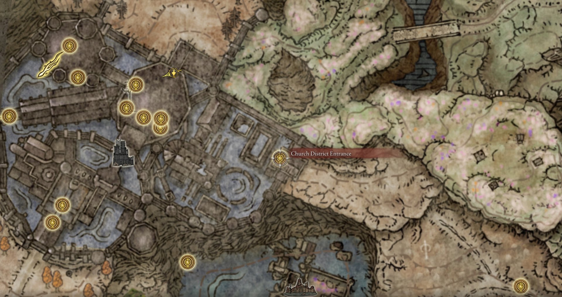 Fire Knight Hilde location map