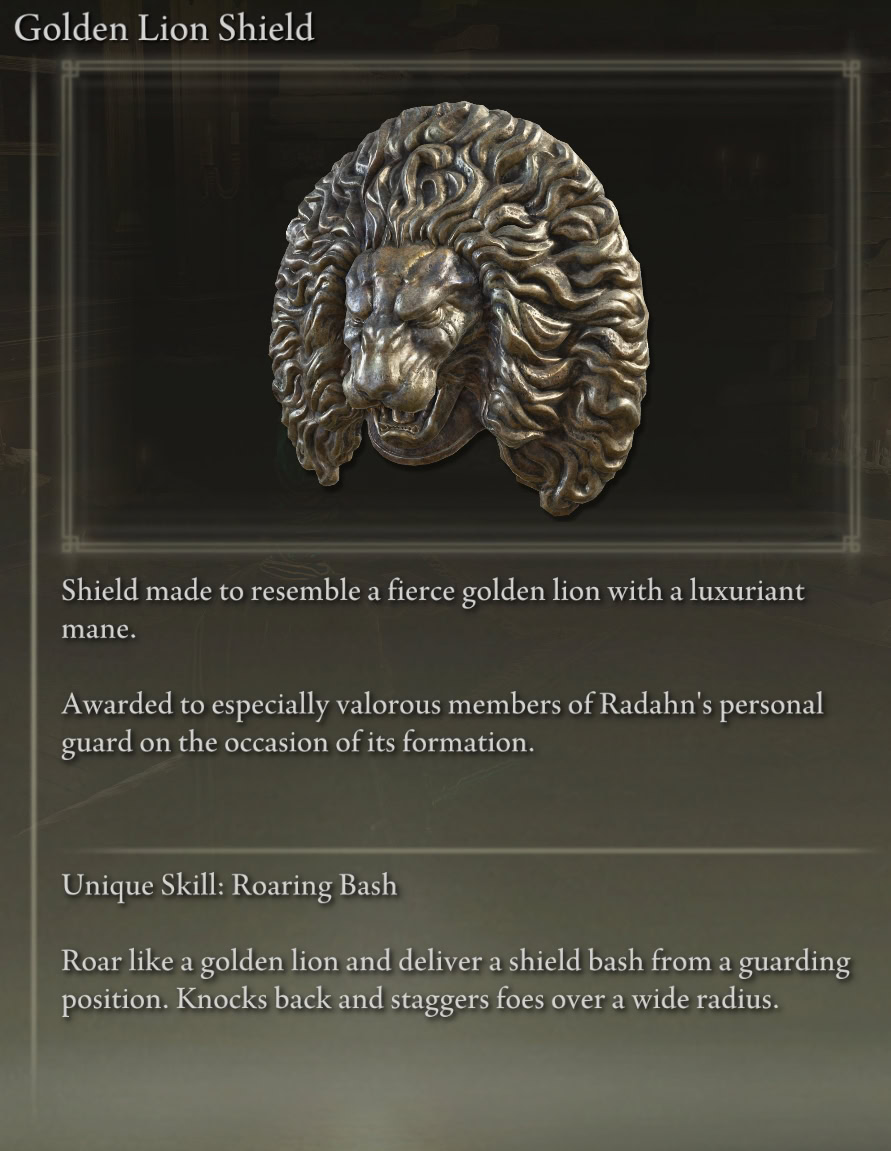 Golden Lion Shield