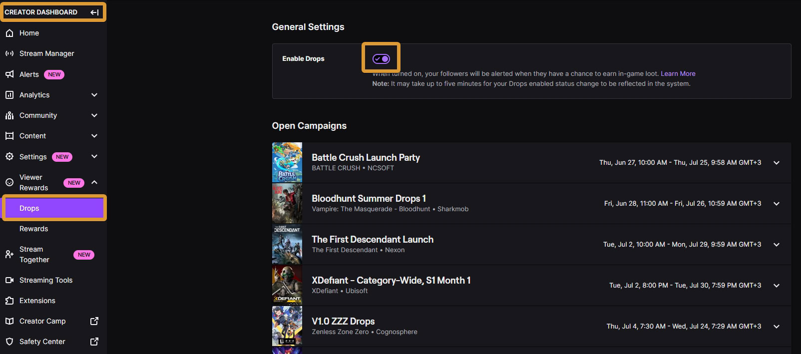 How to enable Twitch Drops for your Twitch Account