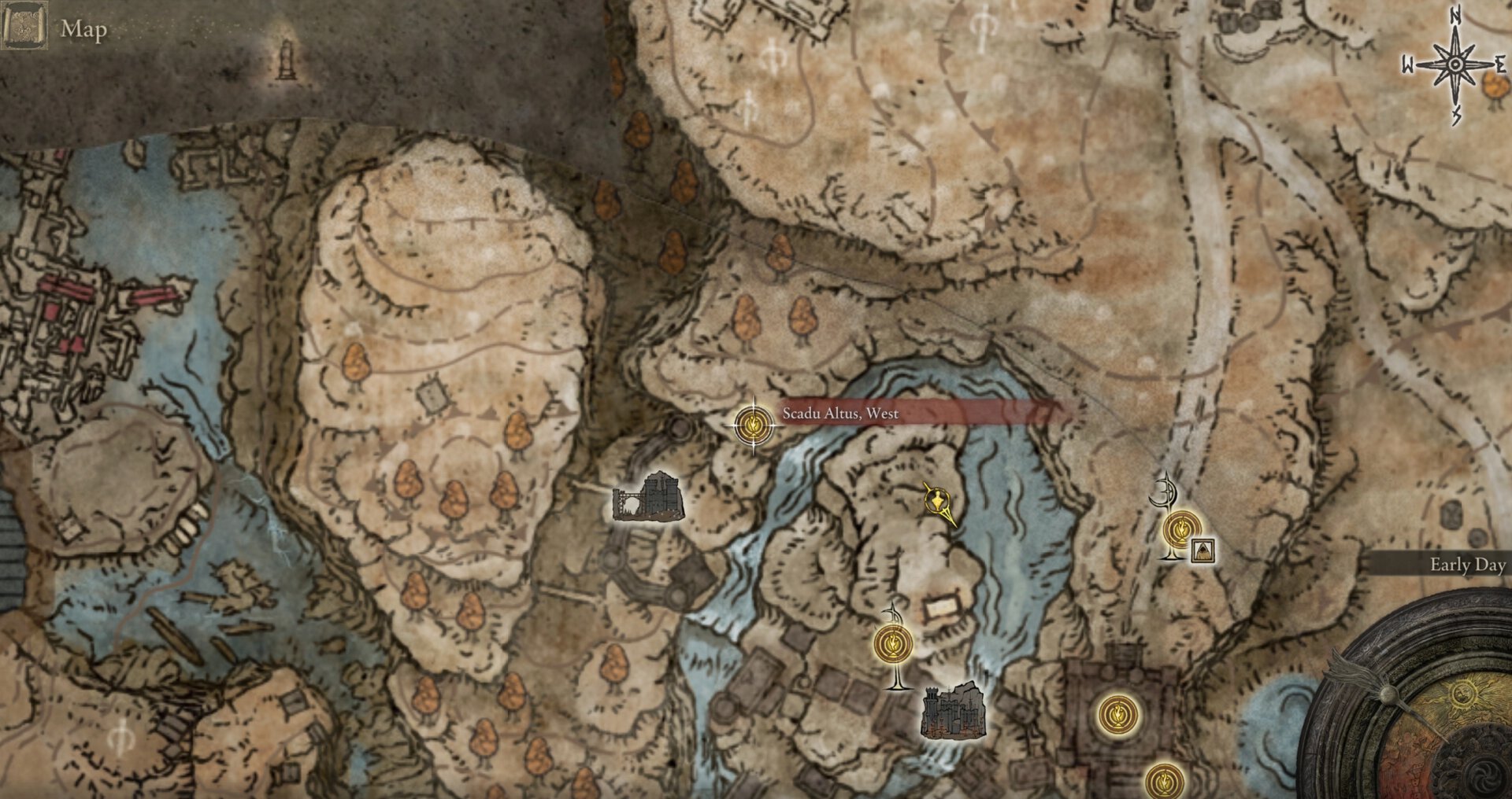 Castle Ensis Belfry Portal location o nthe map
