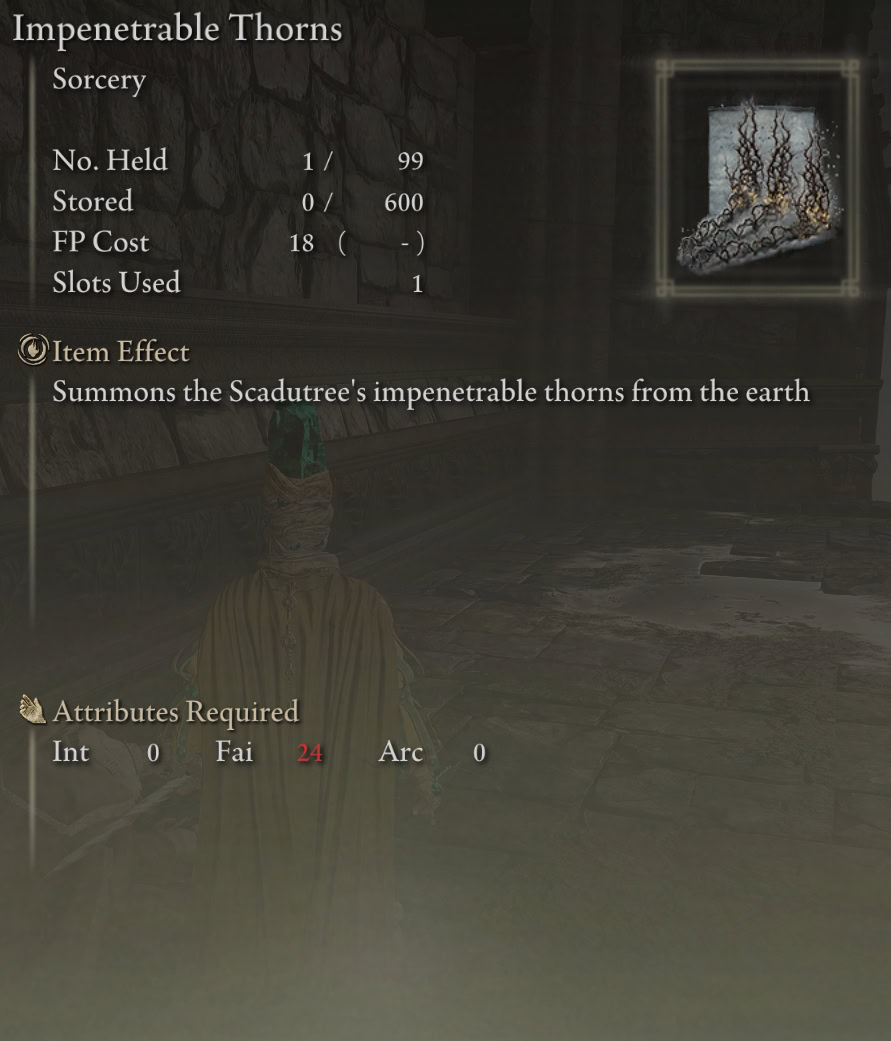 Impenetrable Thorns stats