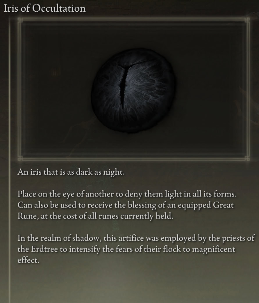 Iris of Occultation