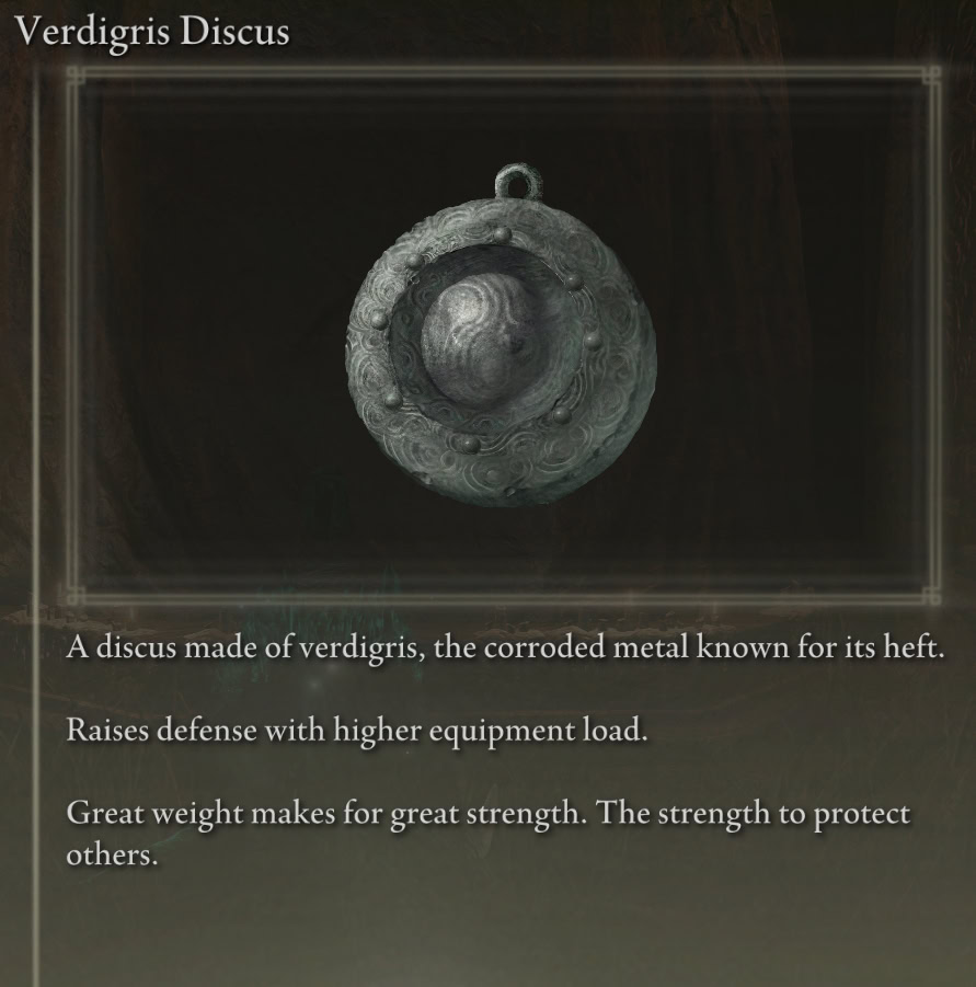 Verdigris Discus Talisman