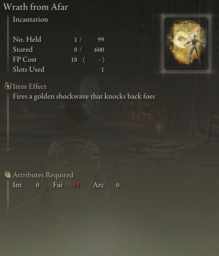 Wrath from Afar stats