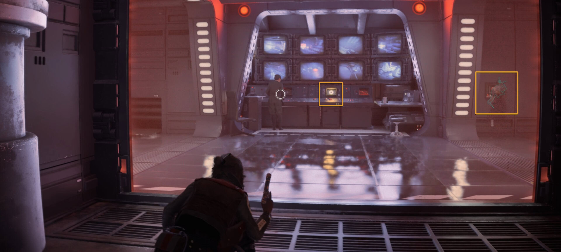 The Officer is to the left pre-Update 1.3