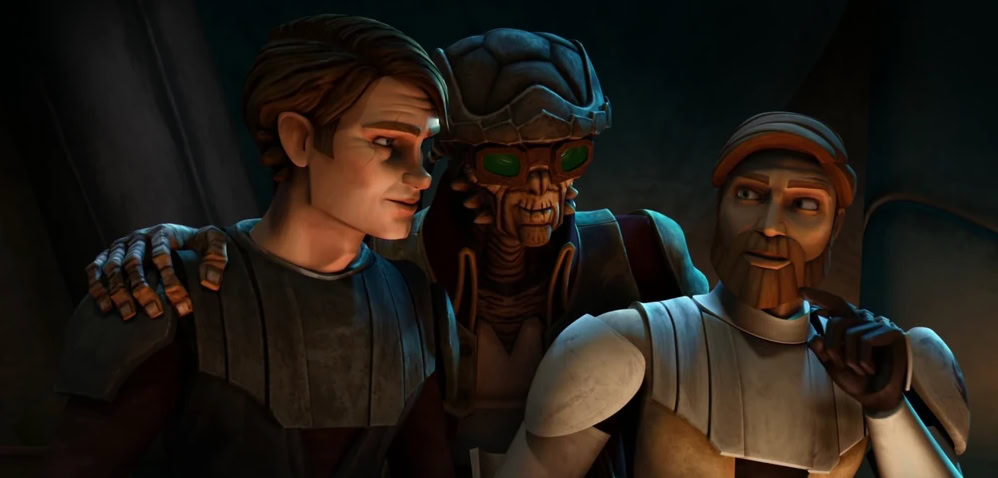 Hondo Ohnaka talking to Obi-Wan and Anakin in Clone Wars Episode