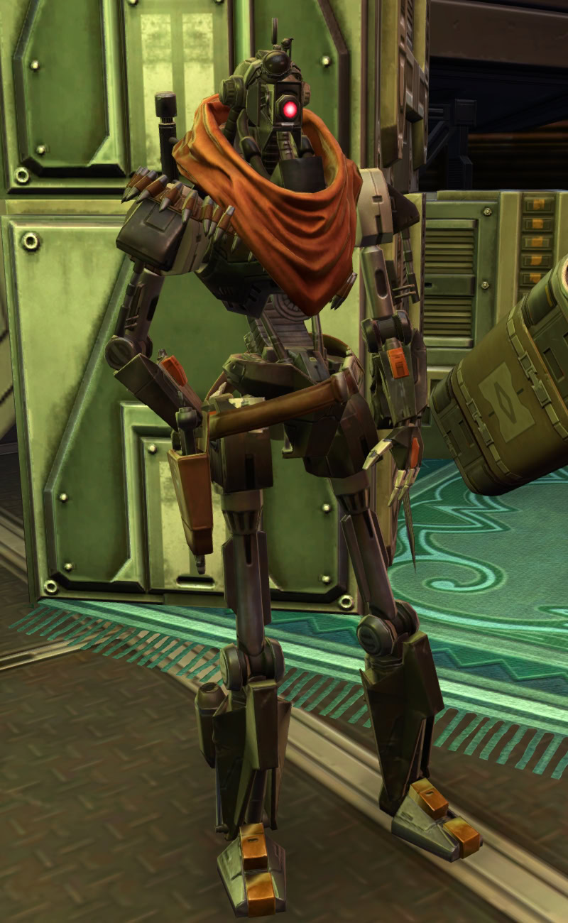 Talk to BH-7X to complete the mission "The Bounty Brokers Association"