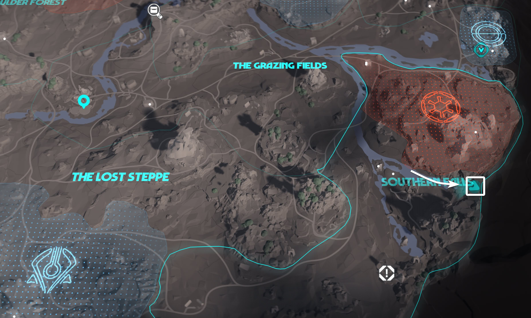 Smuggler Cache 86 Location Map