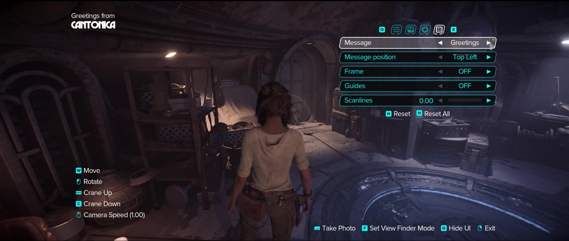 Message overlay feature in Photo Mode for Star Wars Outlaws