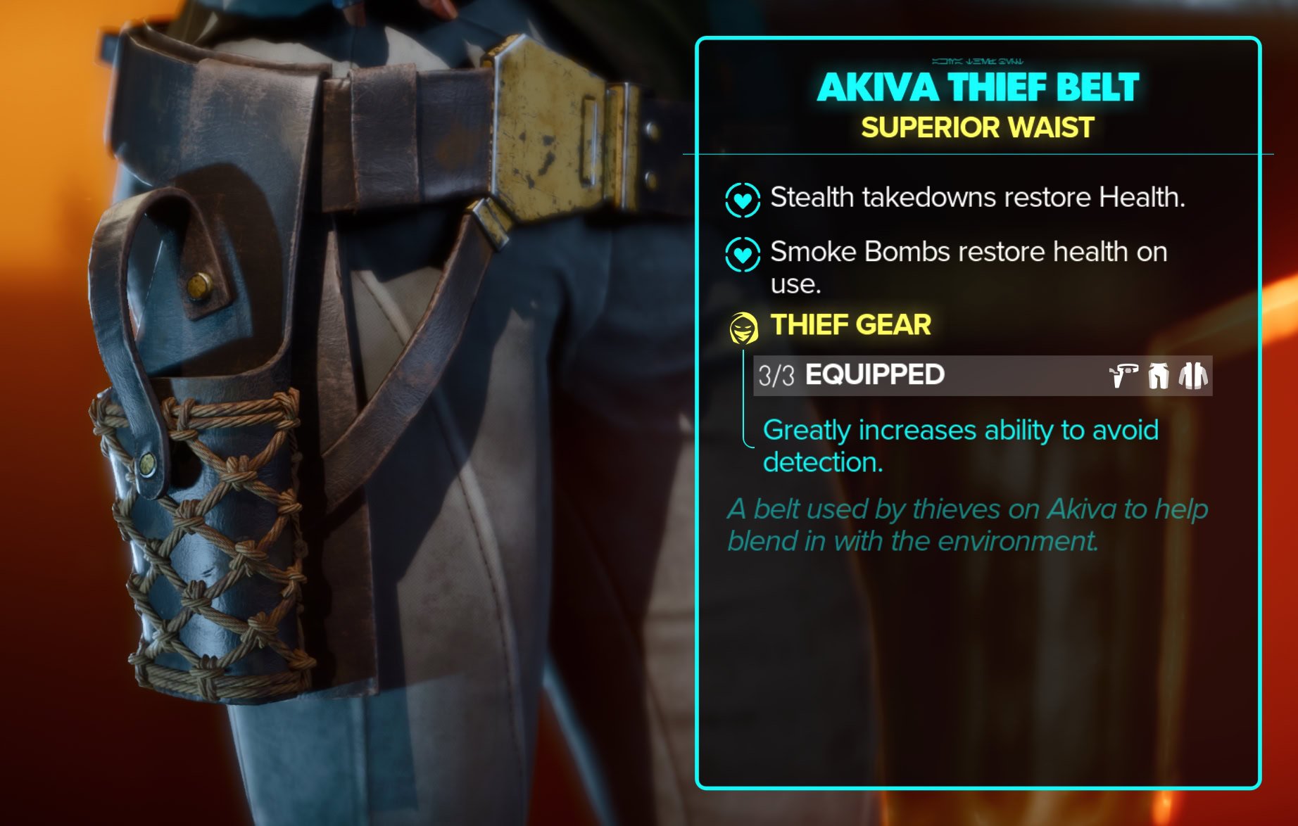 Akiva Thief Stats, Set Bonus, and Close-ups - Belt