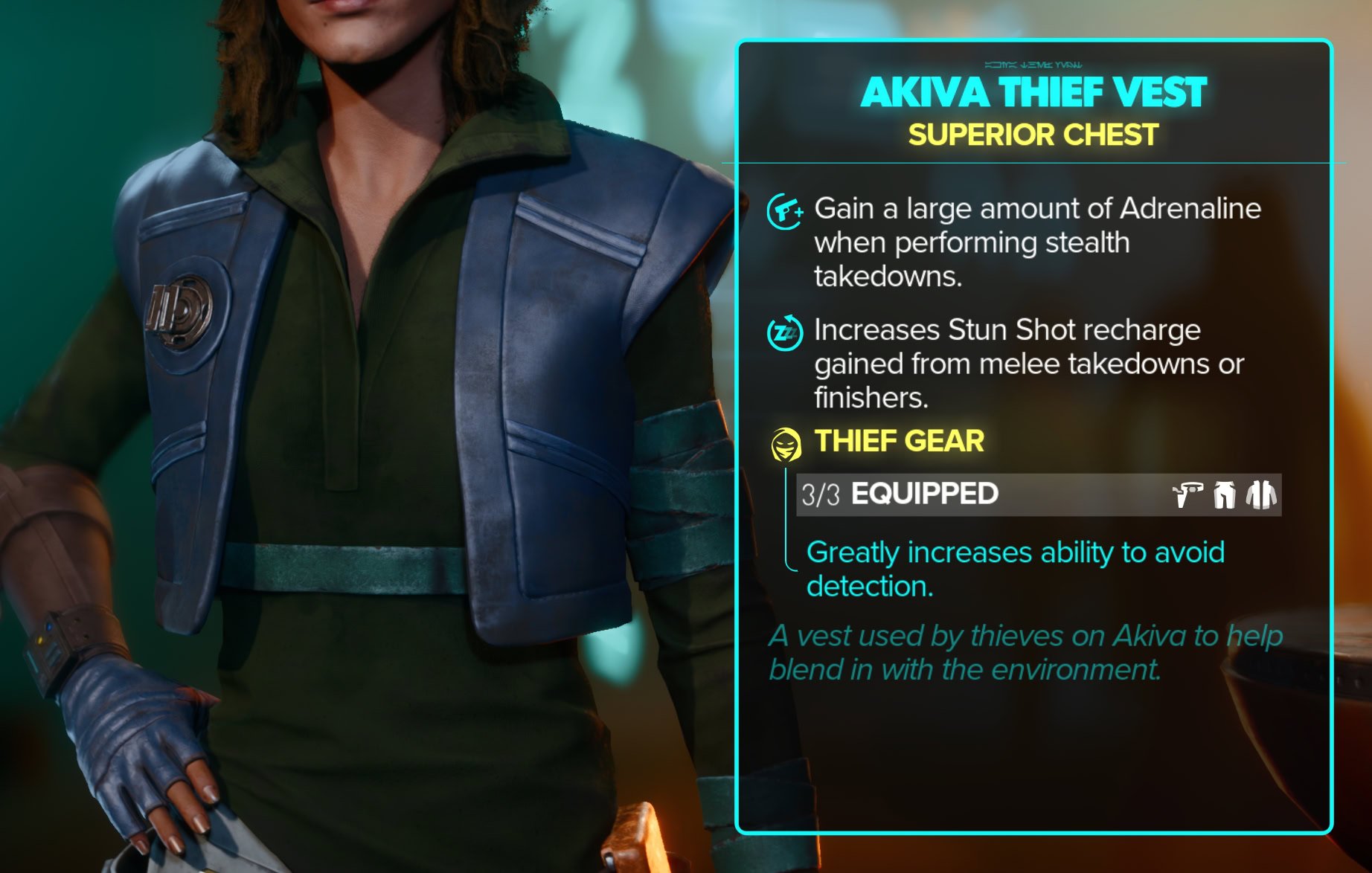 Akiva Thief Stats, Set Bonus, and Close-ups - Jacket