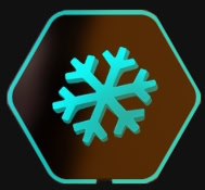 Aurora Snowflake Pin Icon
