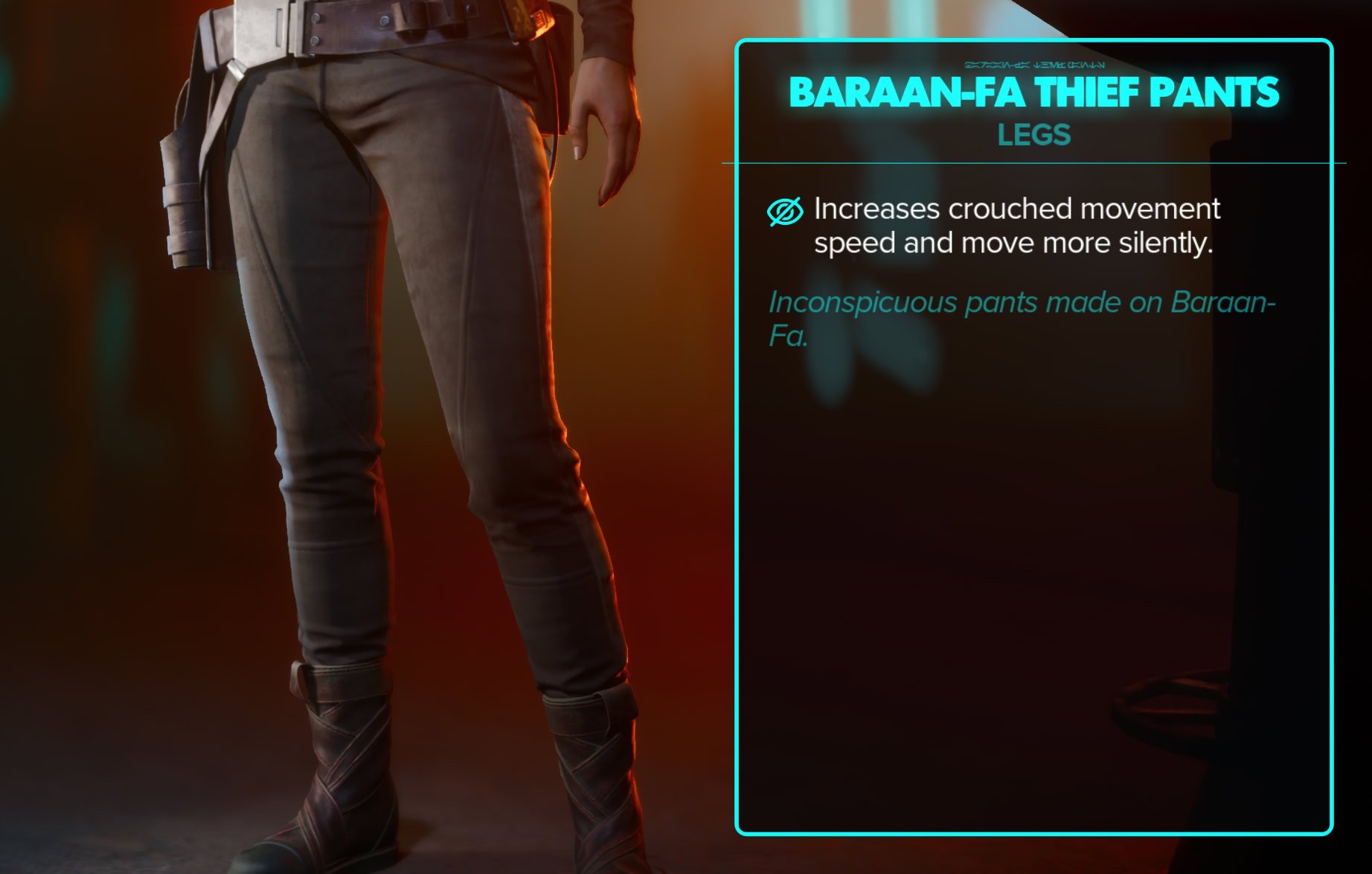 Baraan-Fa Thief Stats and Close-ups - Pants
