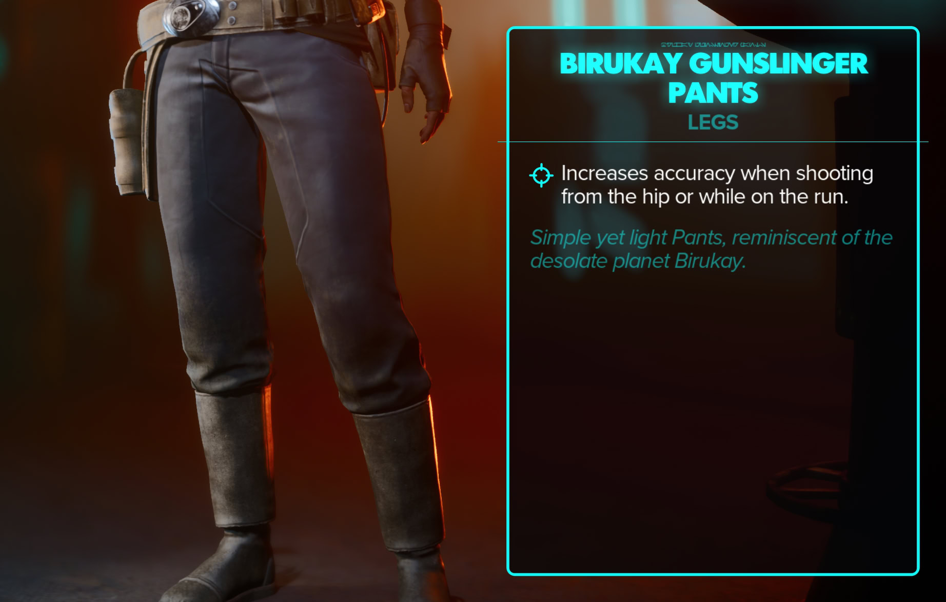 Birukay Gunslinger Stats and Close-ups - Pants
