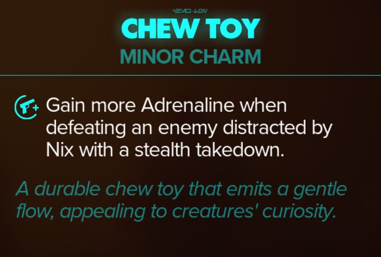 Chew Toy Stats - Minor Charm in Star Wars Outlaws