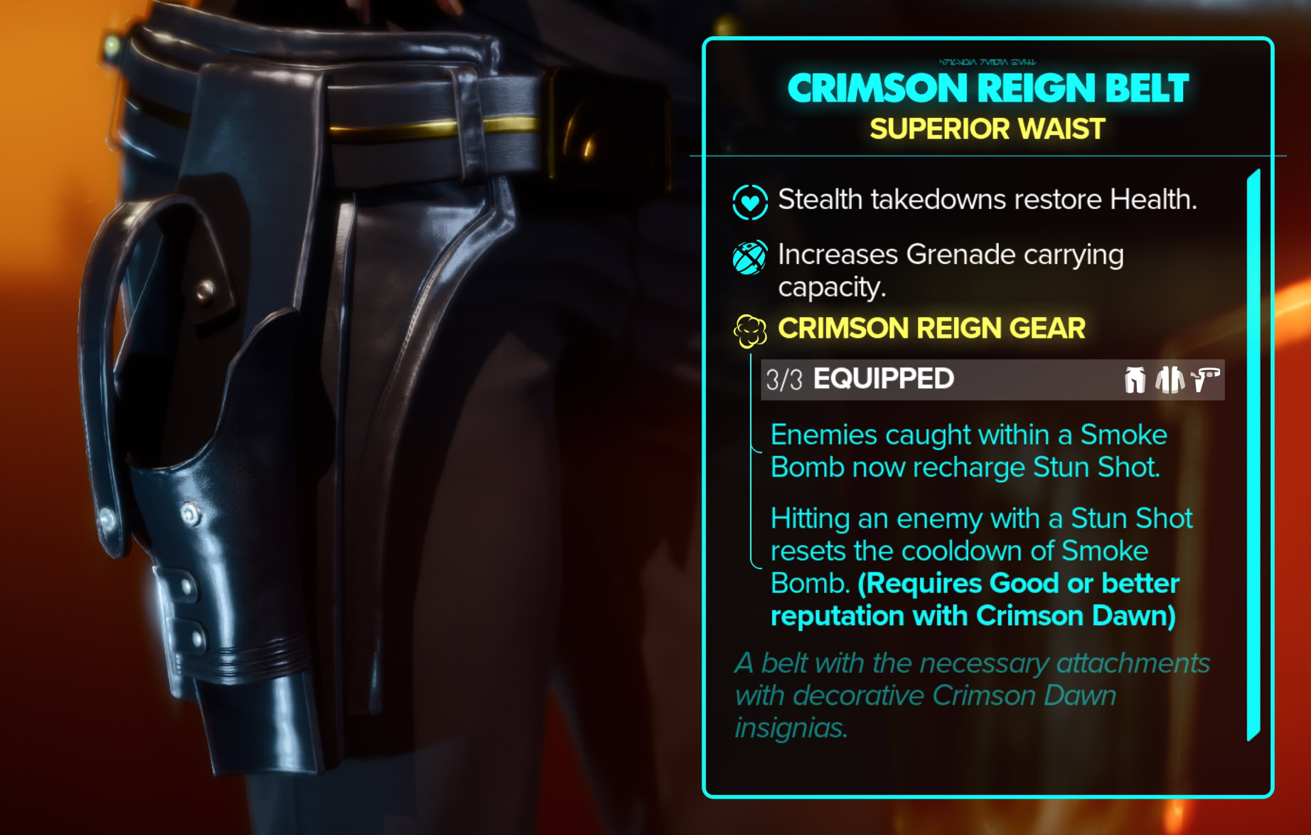 Crimson Reign Belt Stats