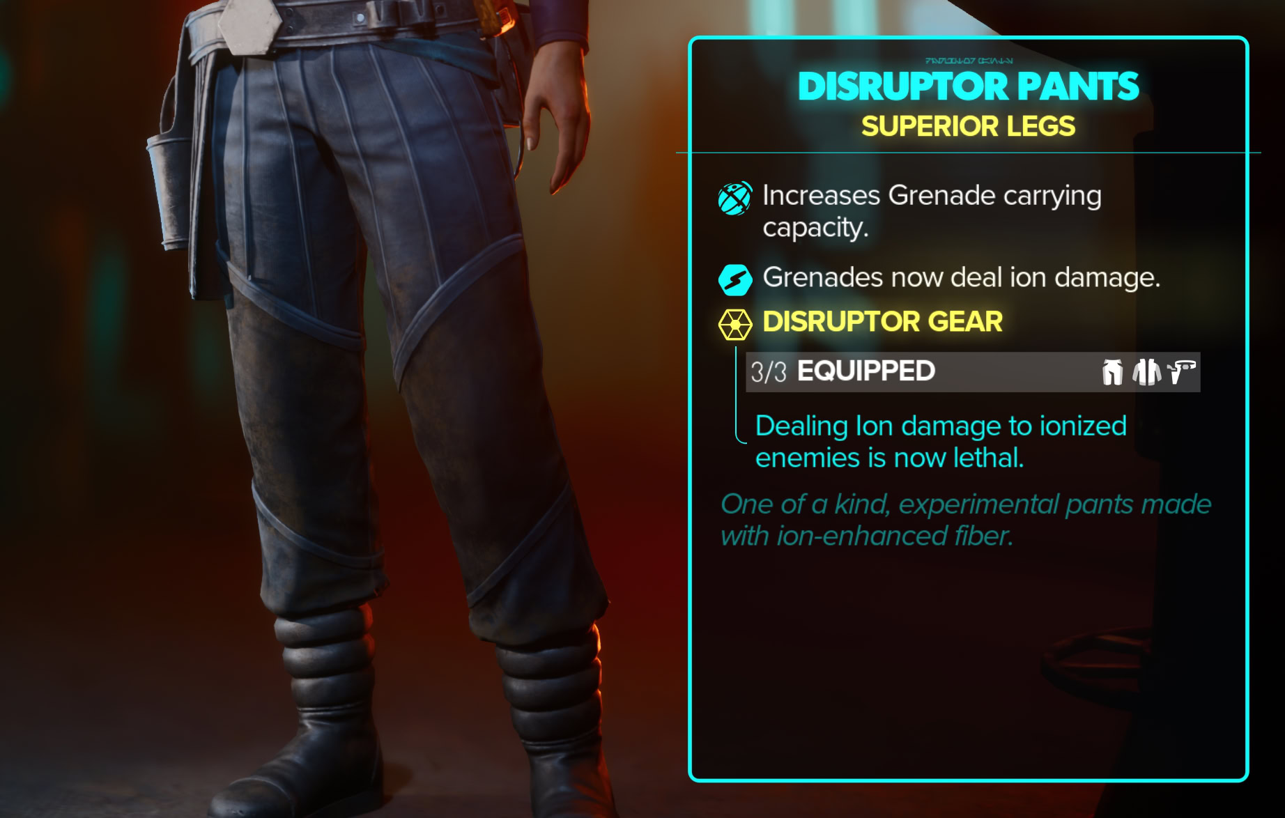 Disruptor Set Stats, Set Bonus, and Close-ups - Pants