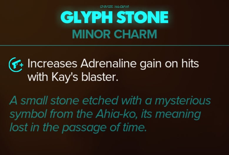 Glyph Stone Stats - Minor Charm in Star Wars Outlaws