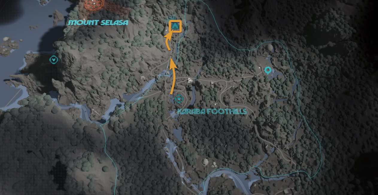 Goma's Outlook, Akiva (Treasure) - map - starting point