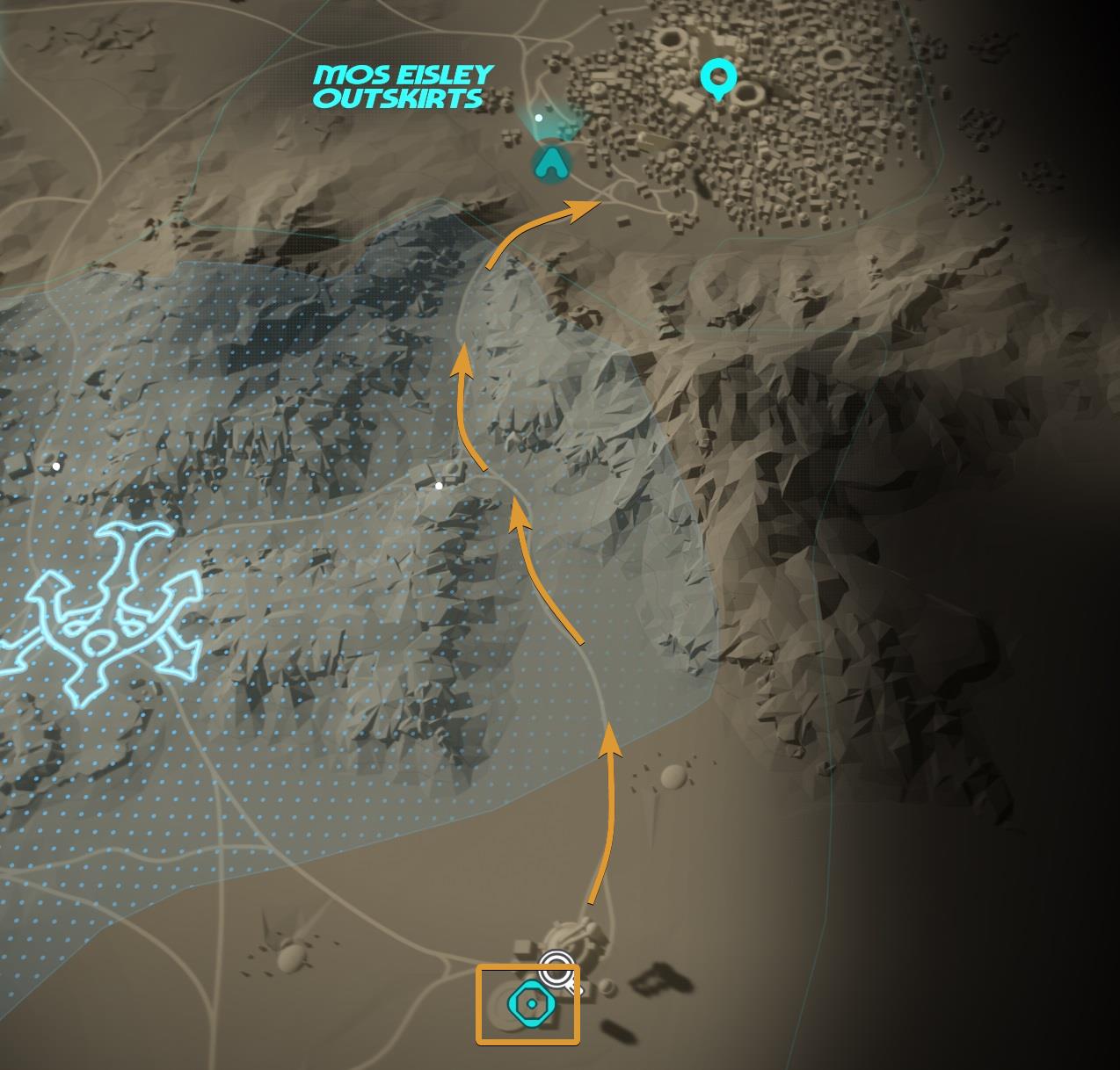 How to access Mos Eisley on Tatooine