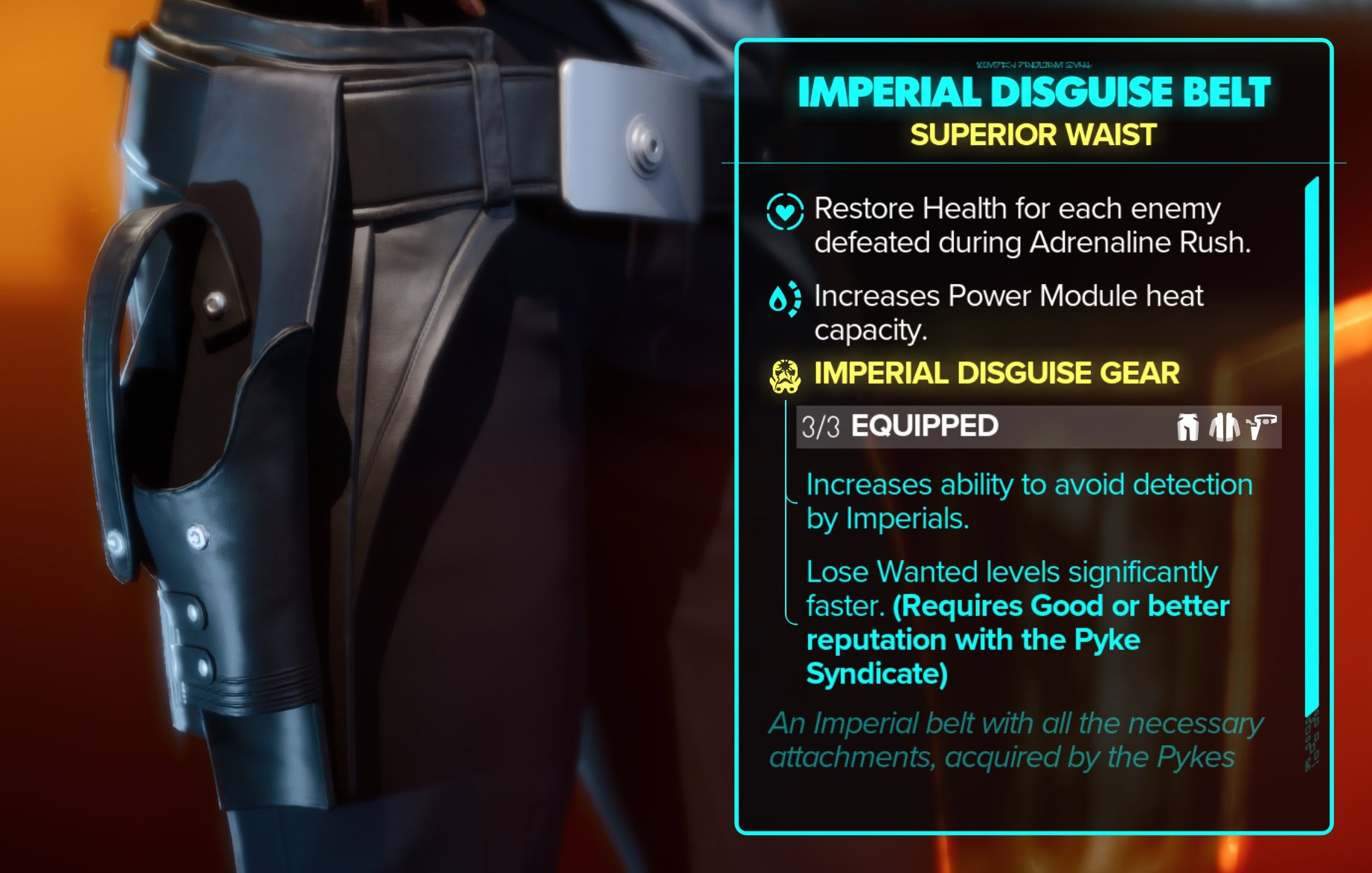 Imperial Disguise Belt Stats
