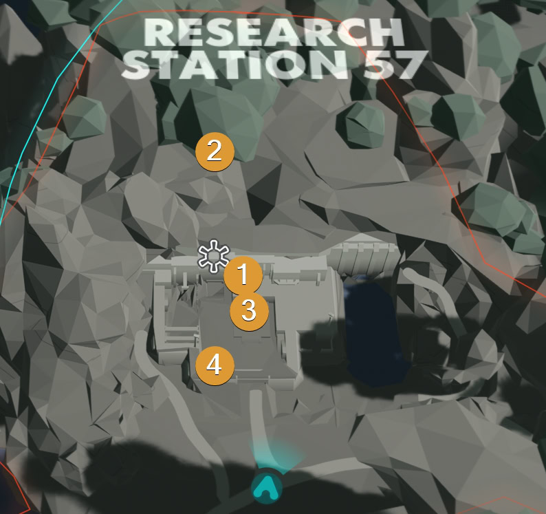 Map of all Treasure Chest Locations - Akiva Research Station 57