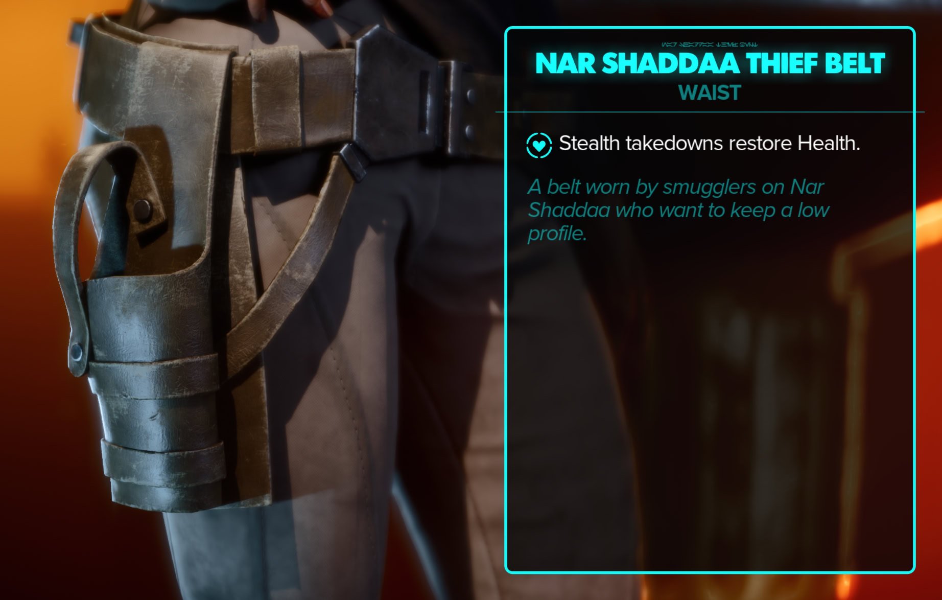 Nar Shaddaa Thief Stats and Close-ups - Belt