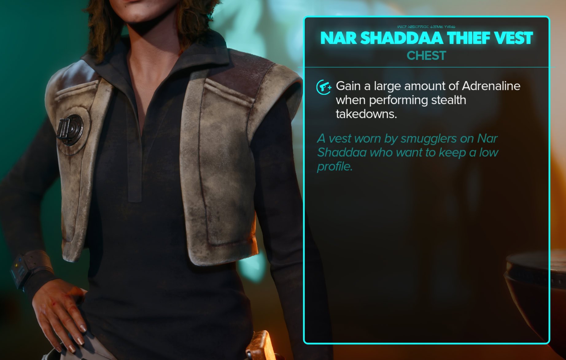 Nar Shaddaa Thief Stats and Close-ups - Jacket