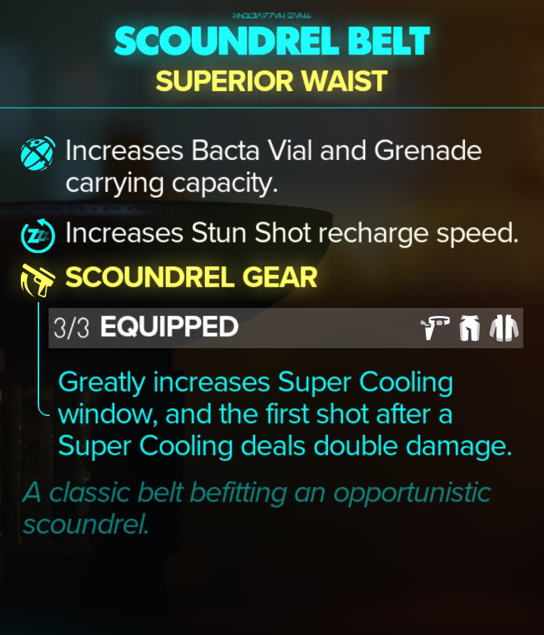 Scoundrel Belt Stats