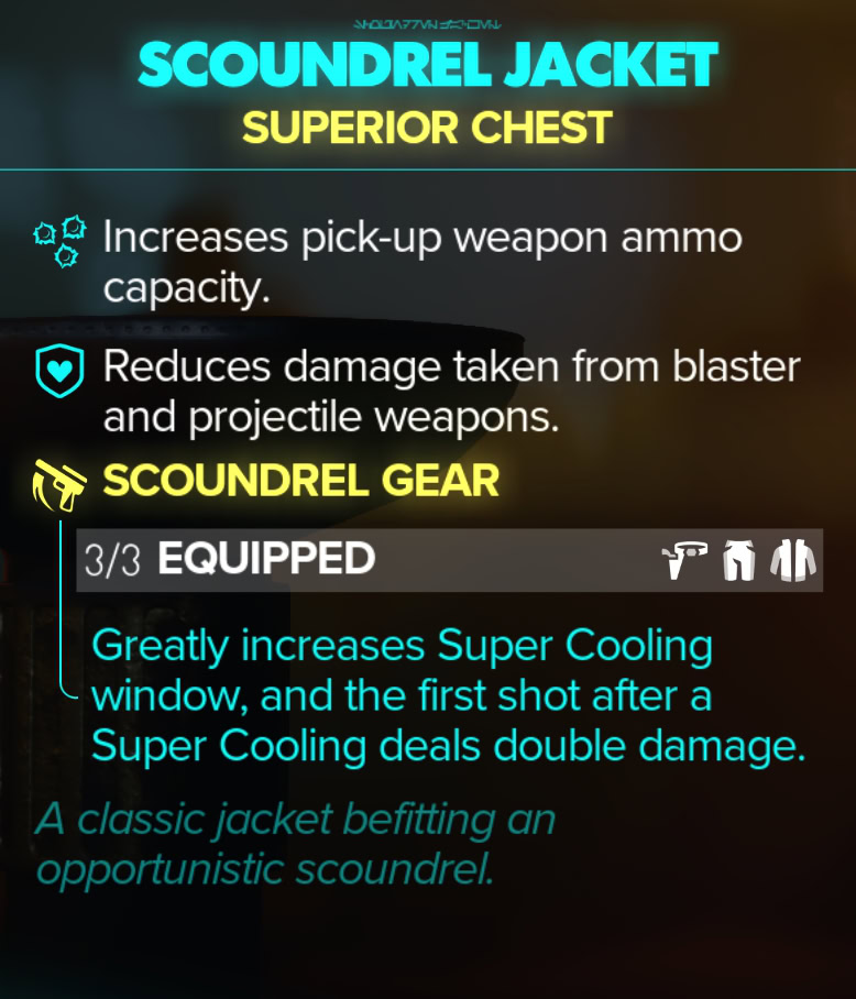 Scoundrel Jacket Stats