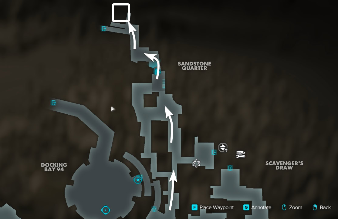 Smuggler Cache 45 Location Map