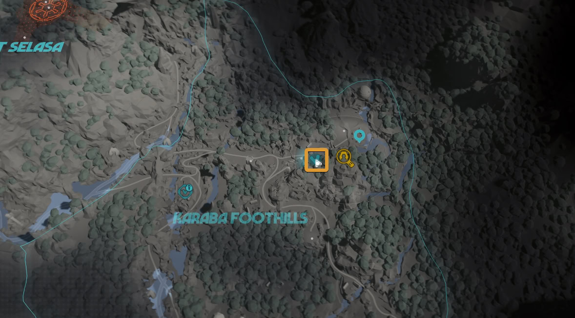 Akiva Smuggler Cache 51 Location Map