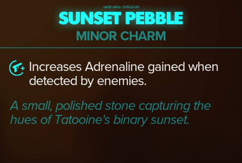 Sunset Pebble Stats - Minor Charm in Star Wars Outlaws