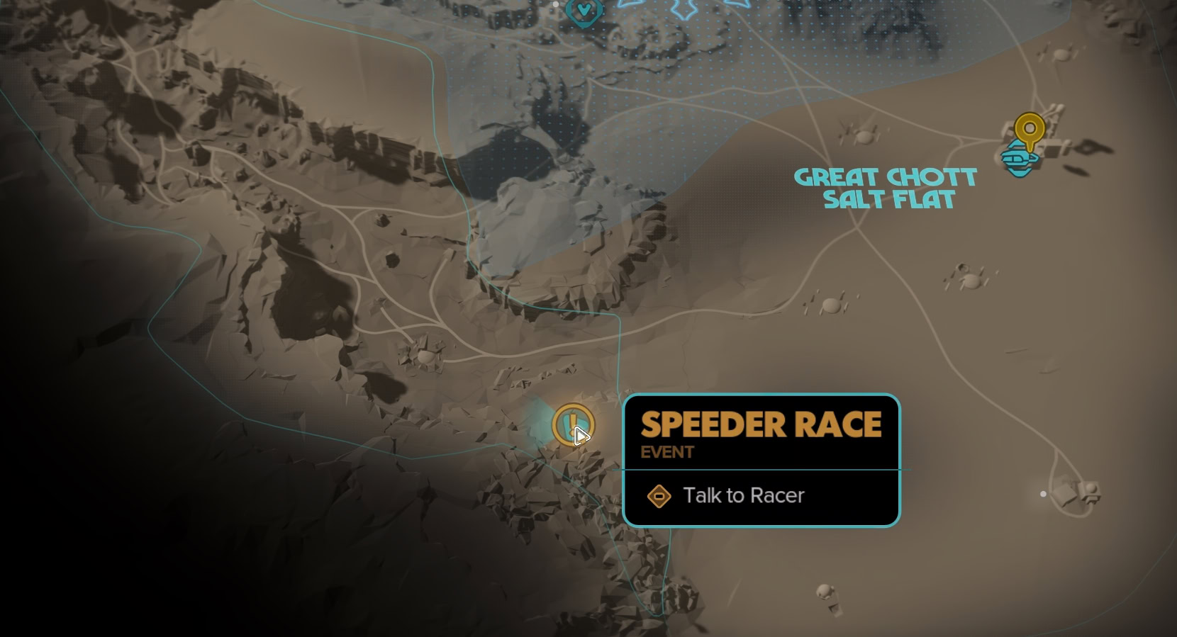 Tatooine Speeder Race Location 2 Map