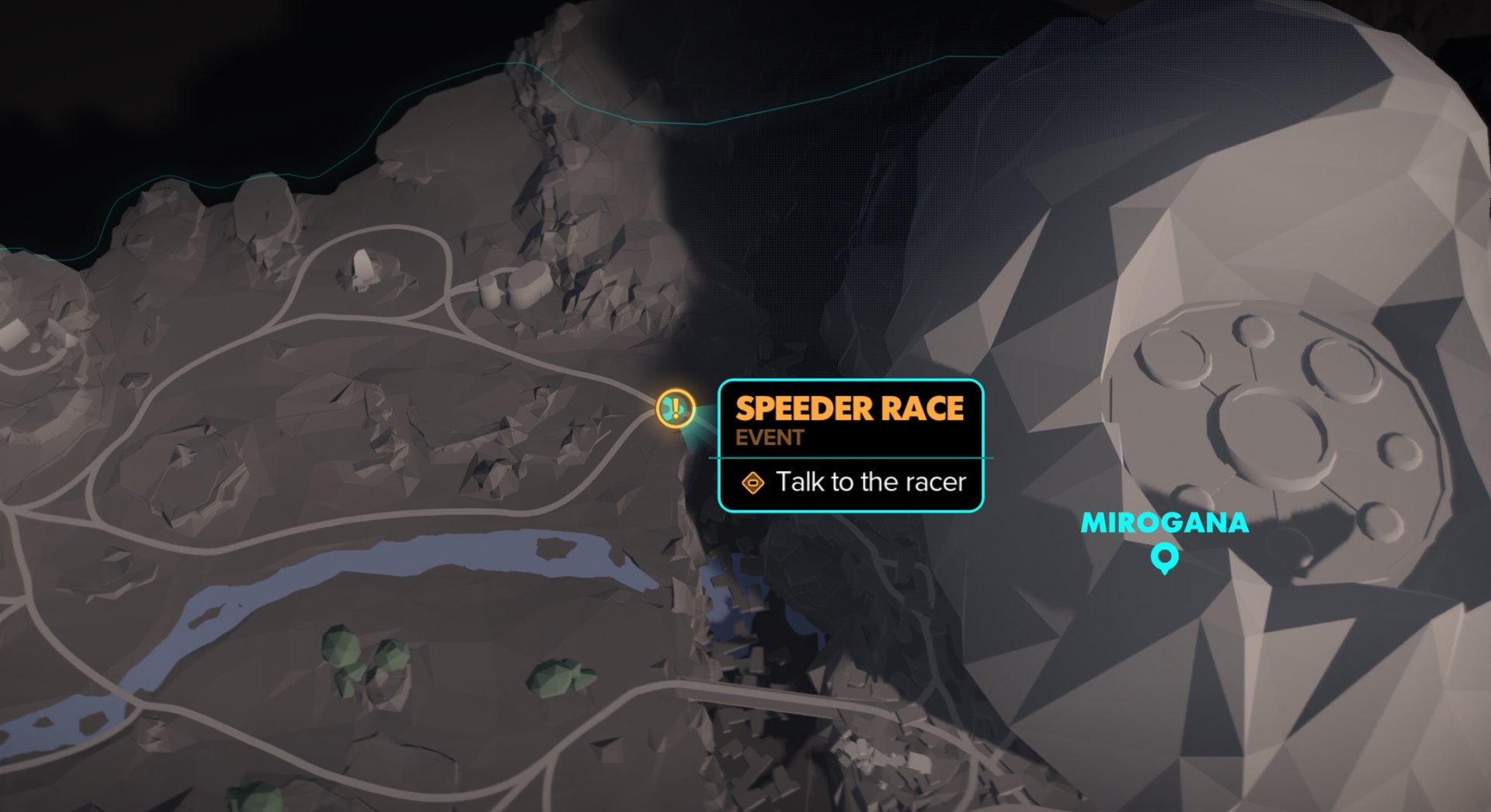 Speeder Race location on the map of Toshara