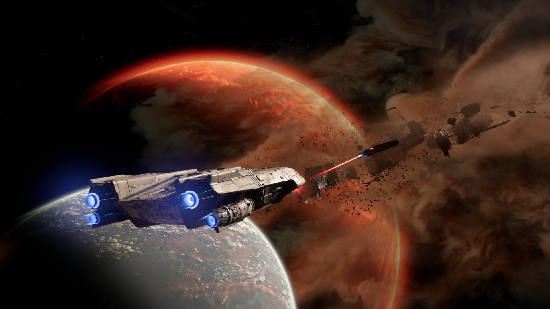 The Trailblazer shooting Laser Cannons