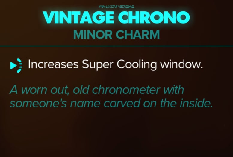 Vintage Chrono Stats - Minor Charm in Star Wars Outlaws