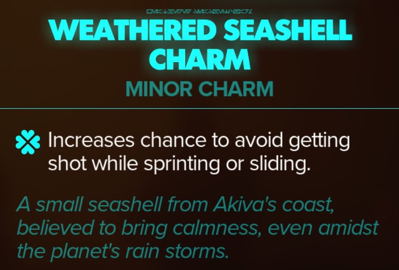 Weathered Seashell Charm Stats - Minor Charm in Star Wars Outlaws