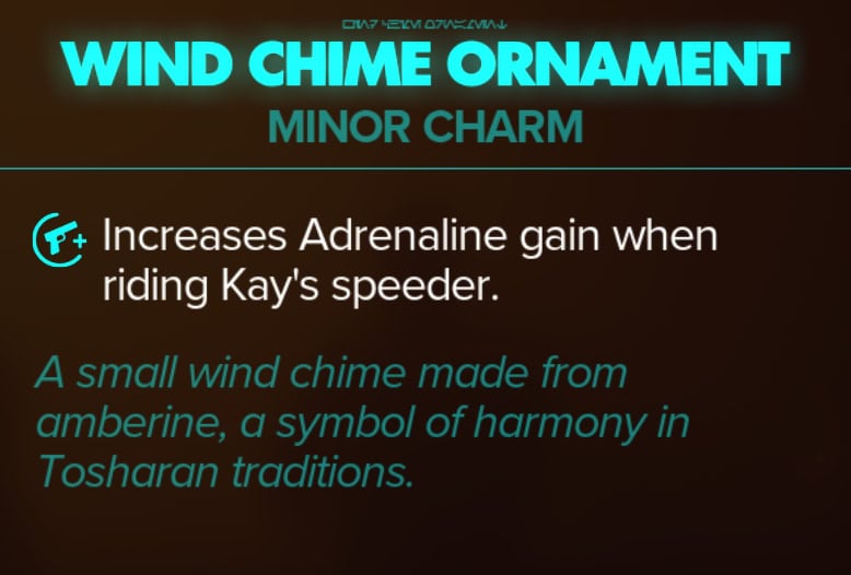 Wind Chime Ornament Stats - Minor Charm in Star Wars Outlaws